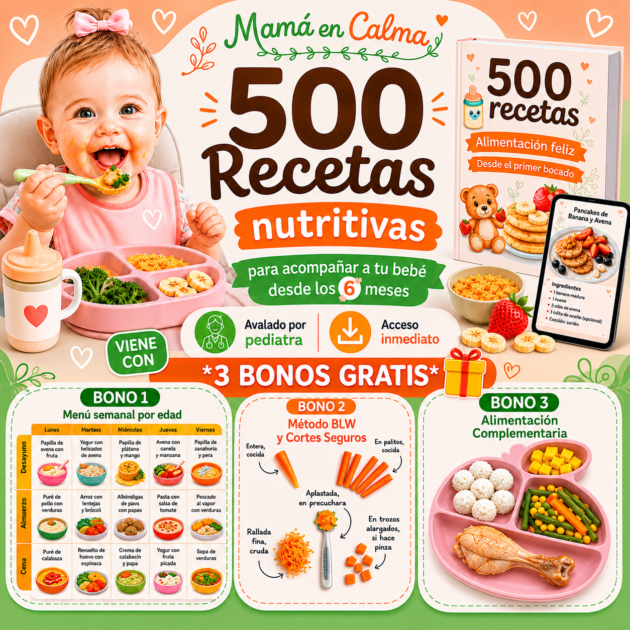 Mamá en Calma + 500 Recetas Nutritivas