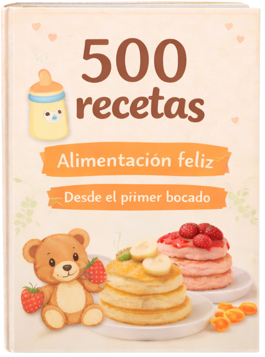 Guia Completa de Maternidad 500 Recetas Nutritivas Para Tu Bebé + 8 Regalos 🎁